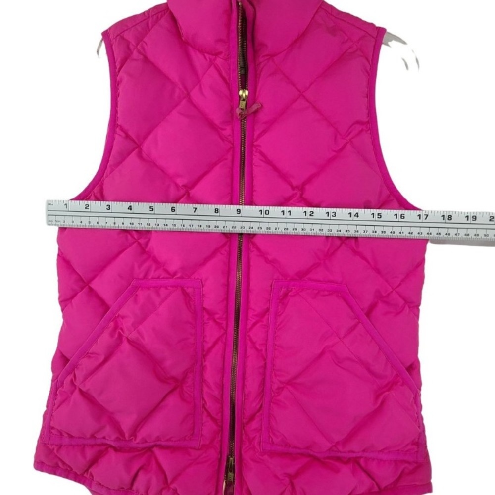 J. CREW Excursion Puffer Vest 70% Down Hot Pink - XS - Picture 3 of 11